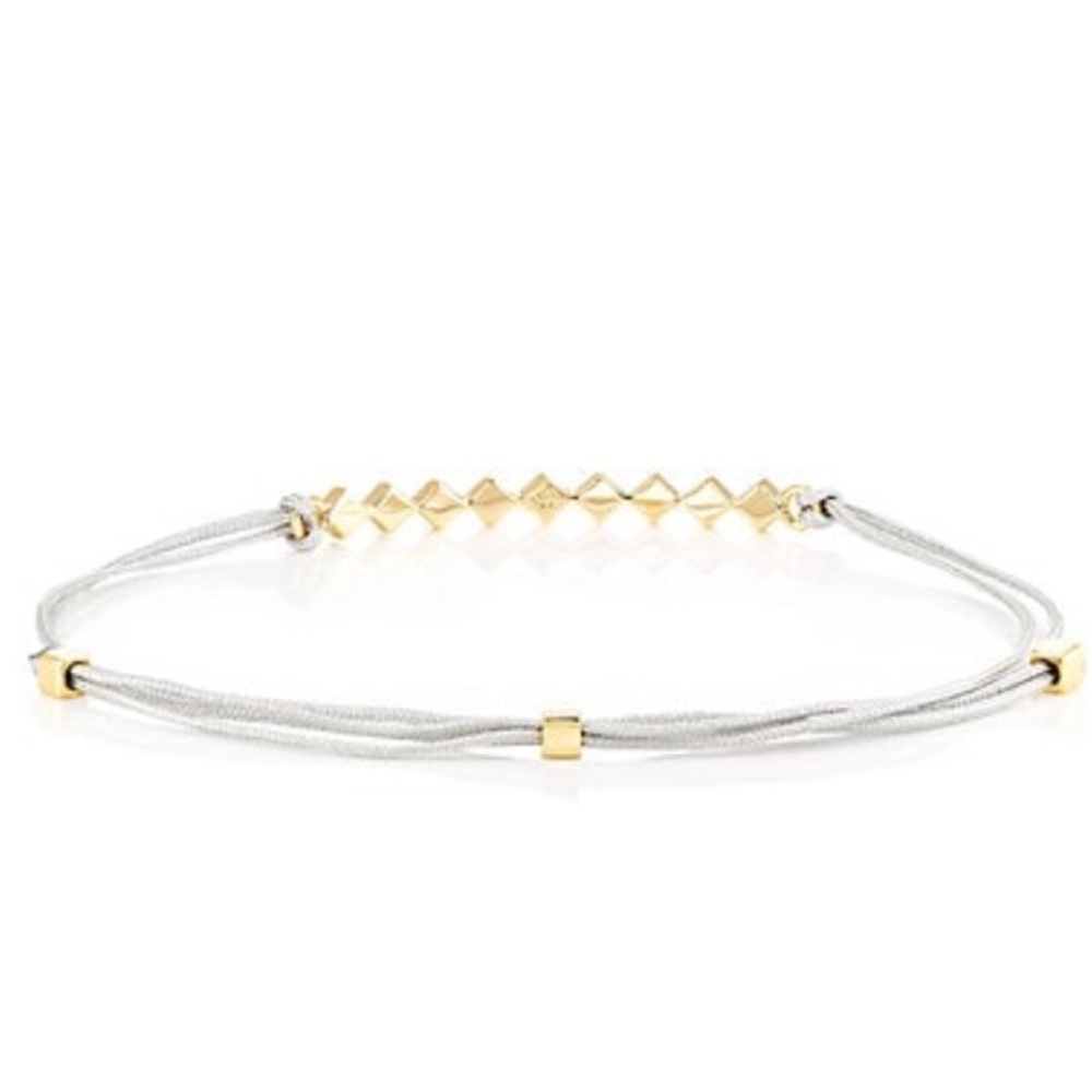jules smith // delicate gray pavé cord bracelet - Picture 7 of 7